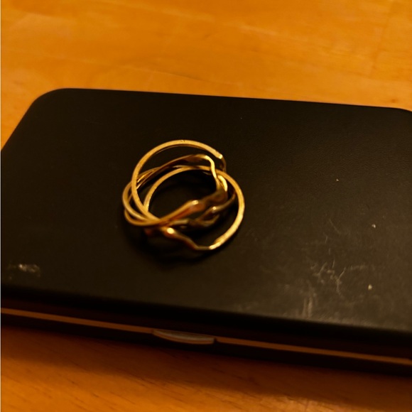 Puzzle Ring 14k Yellow Gold Vintage Estate Jewelry Women's Size 81/2 - Picture 2 of 5